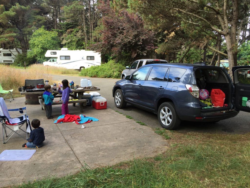 Camping at Stillwater Cove.