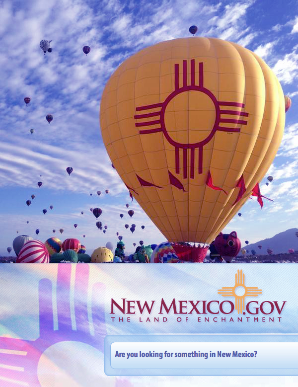 View of hot air balloons from a festival in Albuquerque.