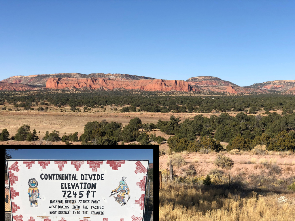 Picture of a sign describing the Continental Divide.