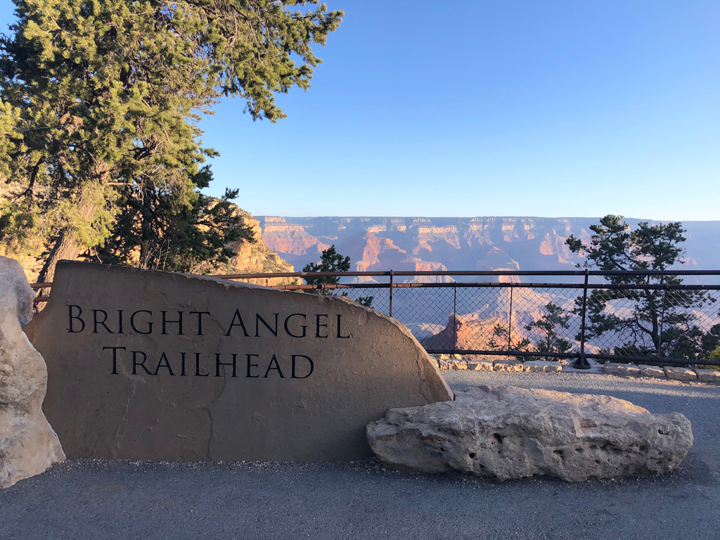 Picture of the Grand Canyon from the Bright Angel Trailhead.