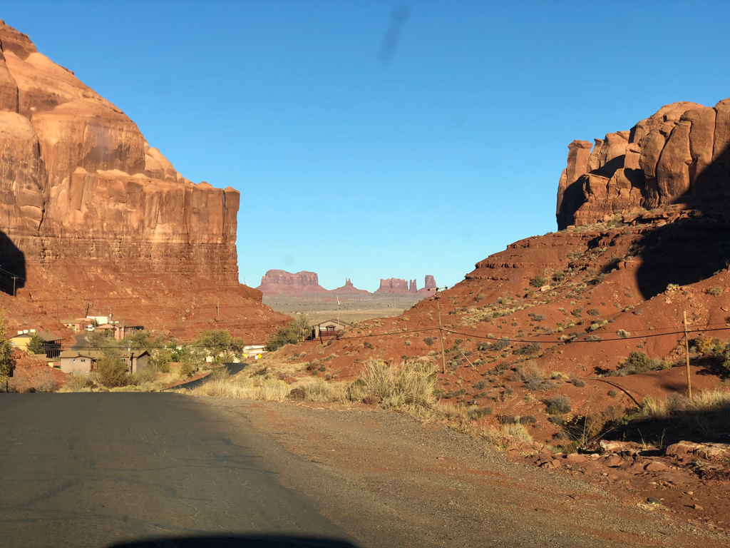 Picture showing the view from the Gouldings RV campground.